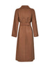 Cappotto lungo a vestaglia SMMPENELOPE cammello scuro