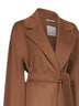 Cappotto lungo a vestaglia SMMPENELOPE cammello scuro
