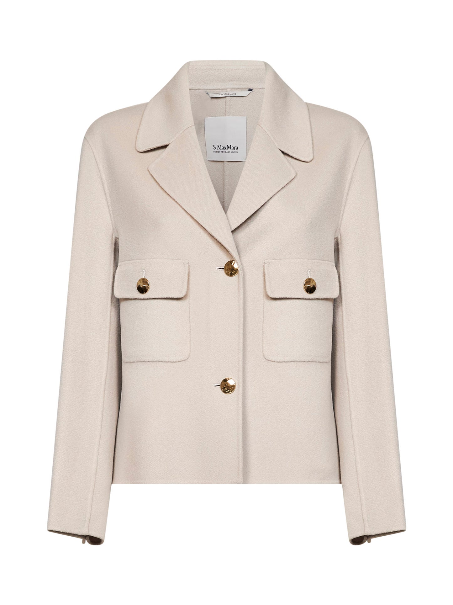 Beige double-faced wool SMMSORRISO jacket