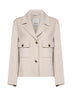Beige double-faced wool SMMSORRISO jacket