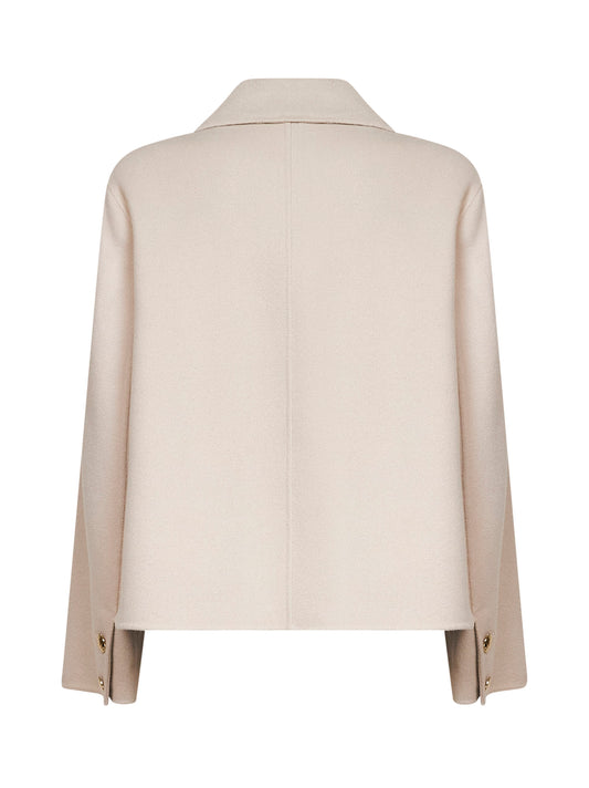 Beige double-faced wool SMMSORRISO jacket