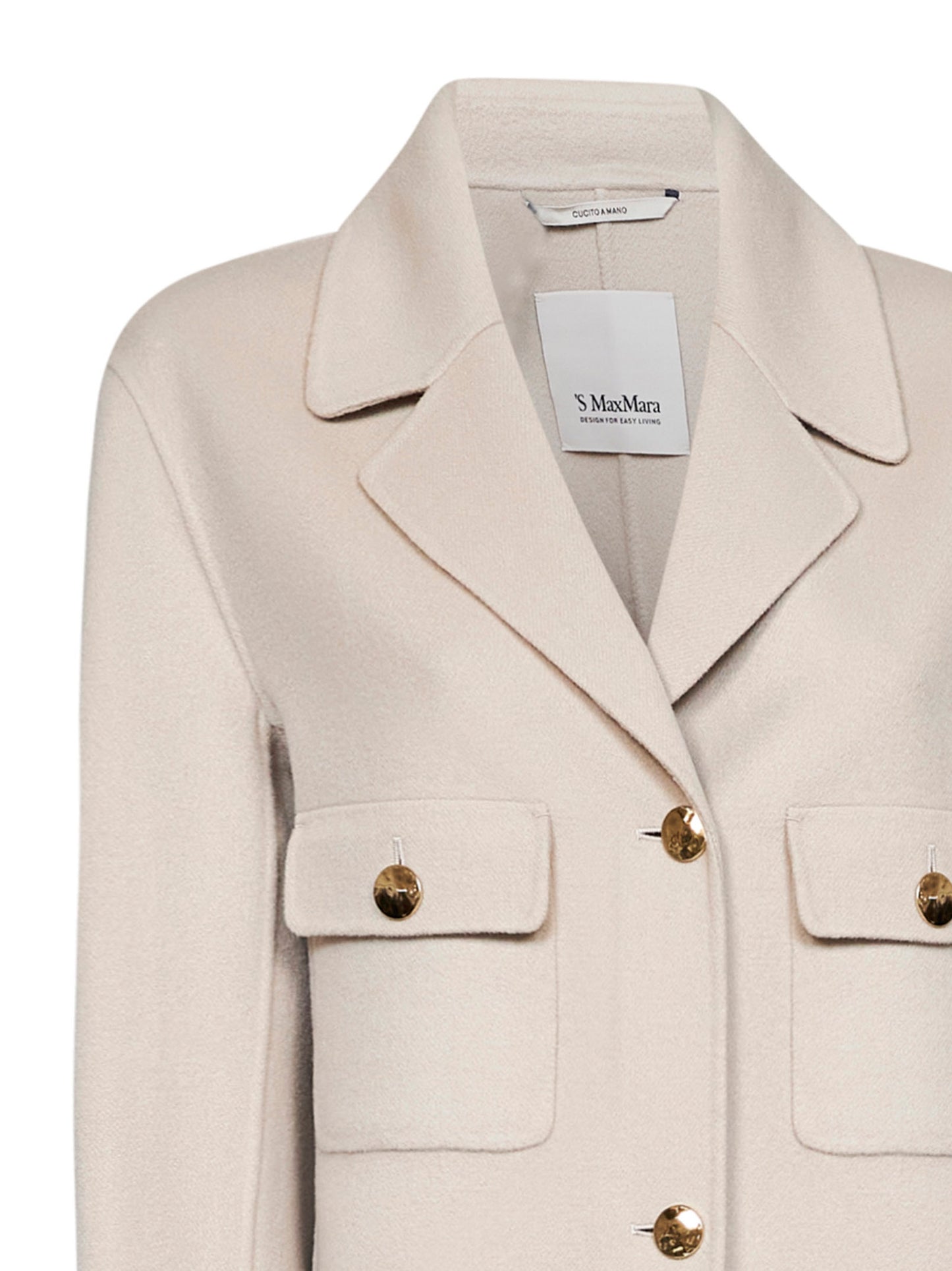 Beige double-faced wool SMMSORRISO jacket