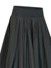 Dark green taffeta SMMROMINA long pleated skirt