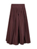Burgundy taffeta SMMROMINA long pleated skirt