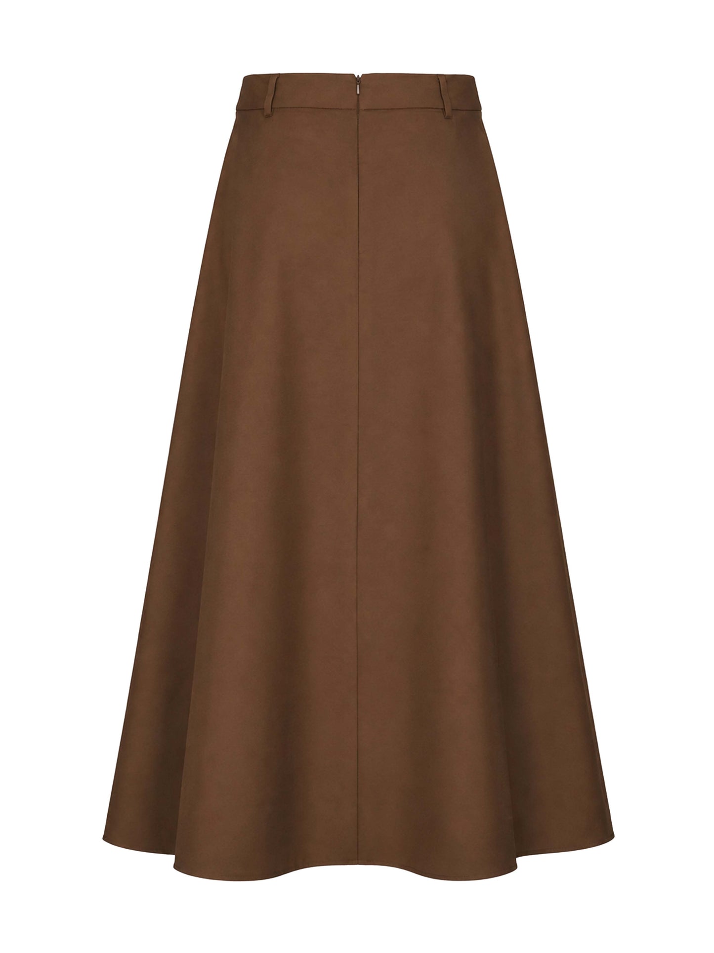Dark honey SMMPIOVRA flared maxi skirt