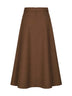 Dark honey SMMPIOVRA flared maxi skirt