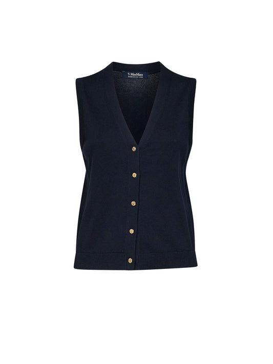 Blue knit SMMSAGGIO vest