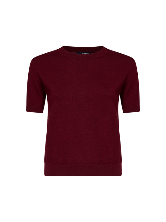 Burgundy knit SMMGIULIETTA basic top