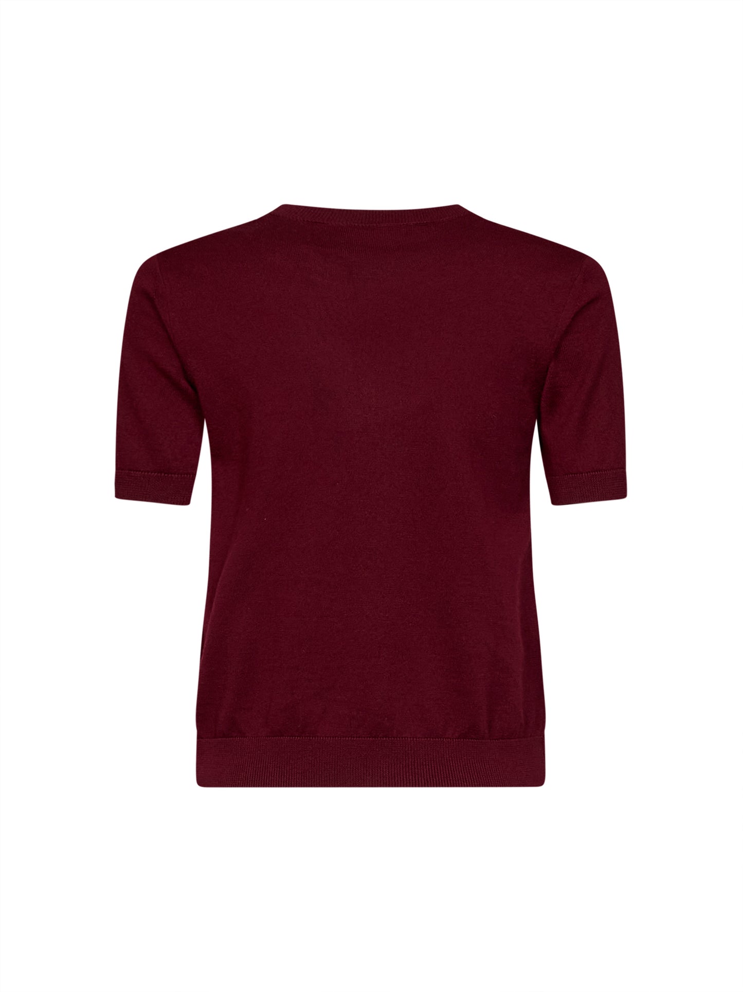 Burgundy knit SMMGIULIETTA basic top