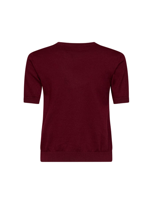 Burgundy knit SMMGIULIETTA basic top