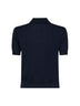 Blue knit SMMPOMPOSA polo shirt<BR/>