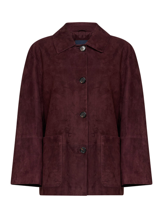 Dark ruby suede SMMASTRALE jacket