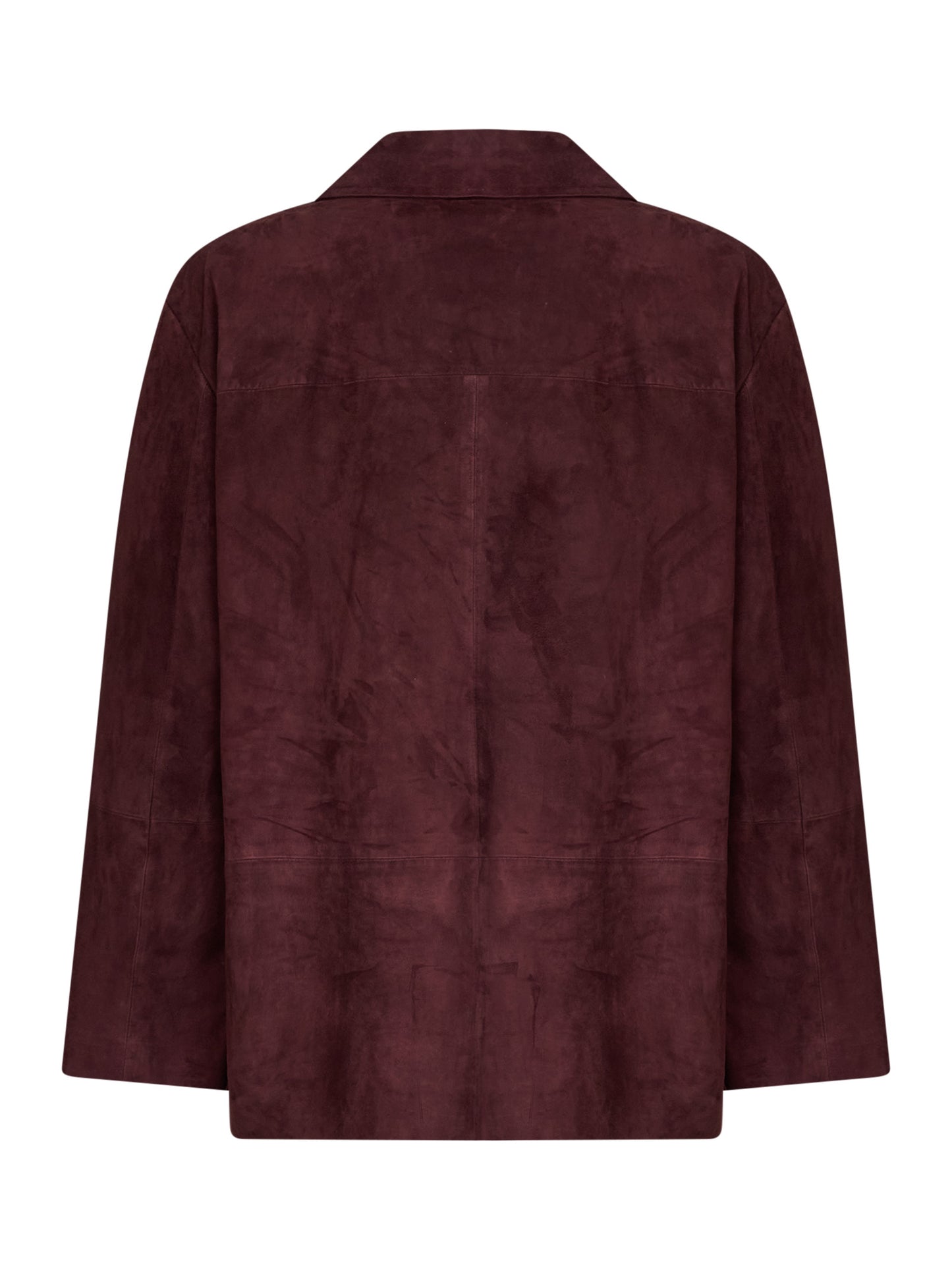 Giacca SMMASTRALE in pelle scamosciata rubino scuro