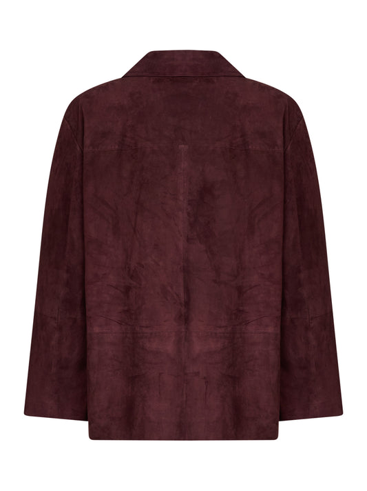 Dark ruby suede SMMASTRALE jacket