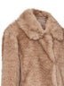 Honey faux-fur SMMALCE short coat