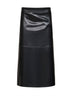 Black coated jersey SMMCRISMA midi skirt