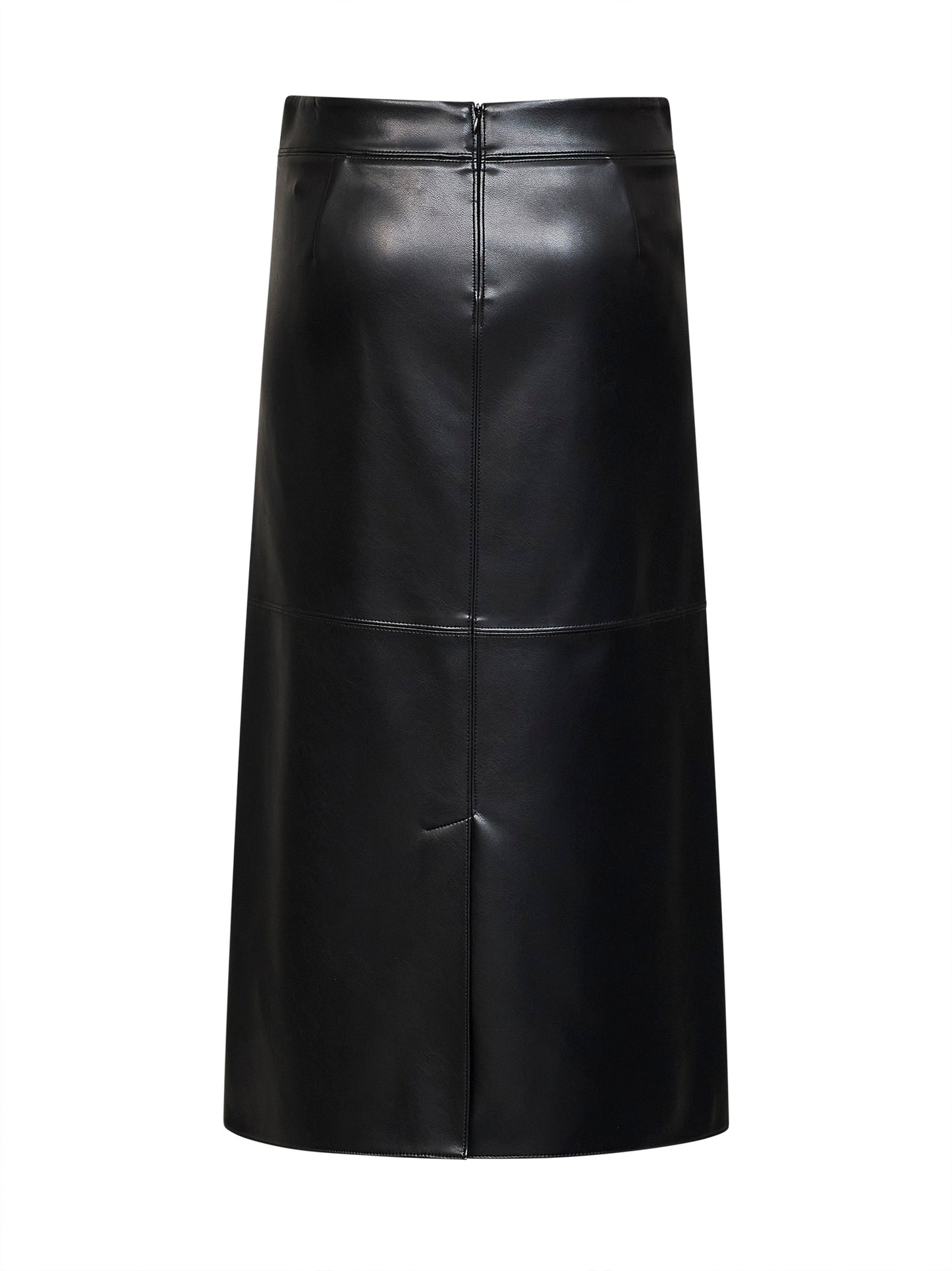 Black coated jersey SMMCRISMA midi skirt