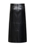 Black coated jersey SMMCRISMA midi skirt