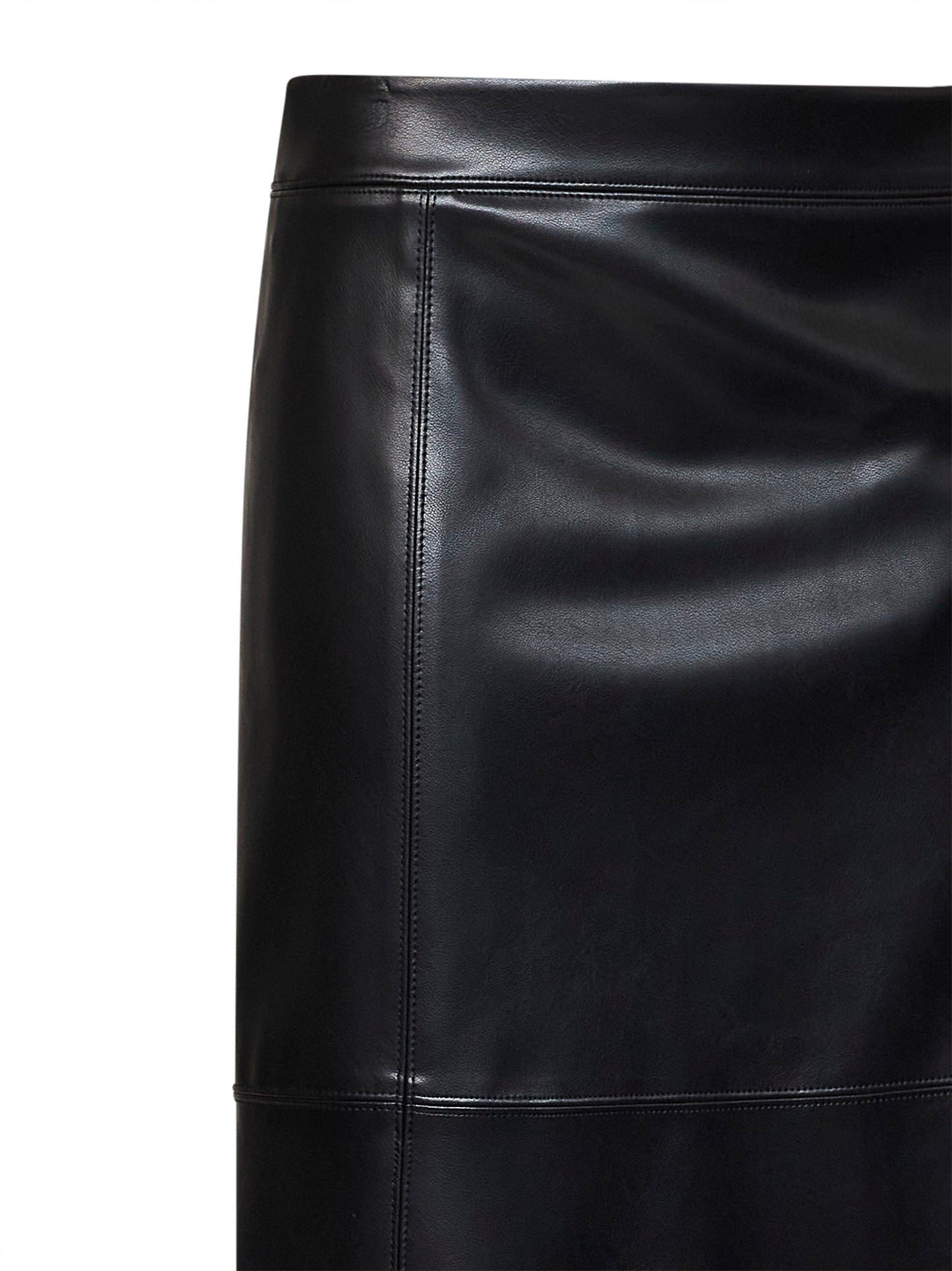 Black coated jersey SMMCRISMA midi skirt