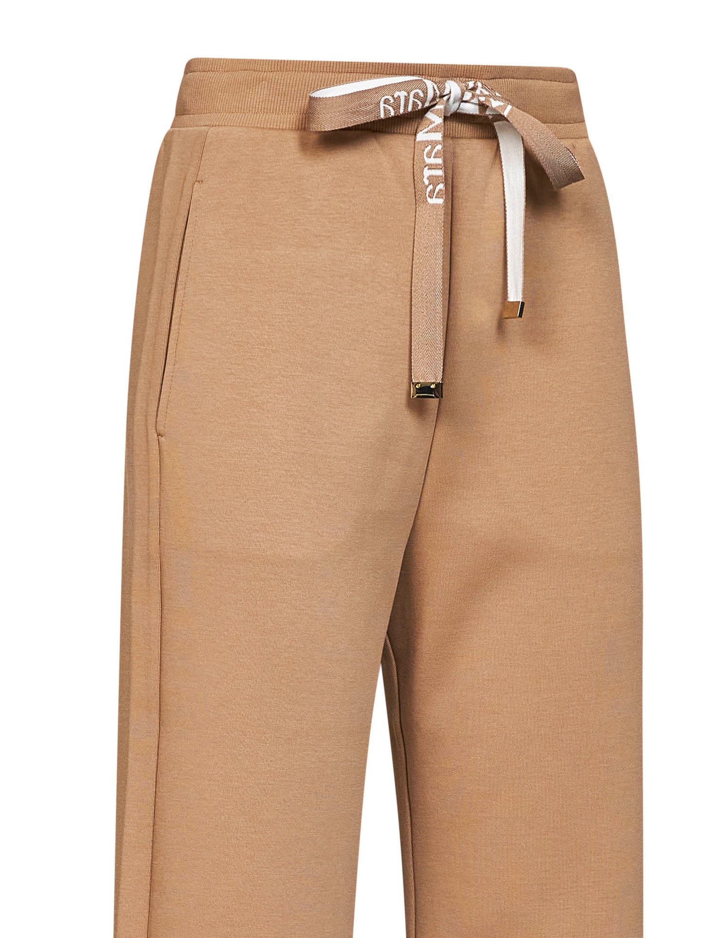 Pantaloni ampi SMMBALI in jersey double cammello