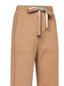 Pantaloni ampi SMMBALI in jersey double cammello