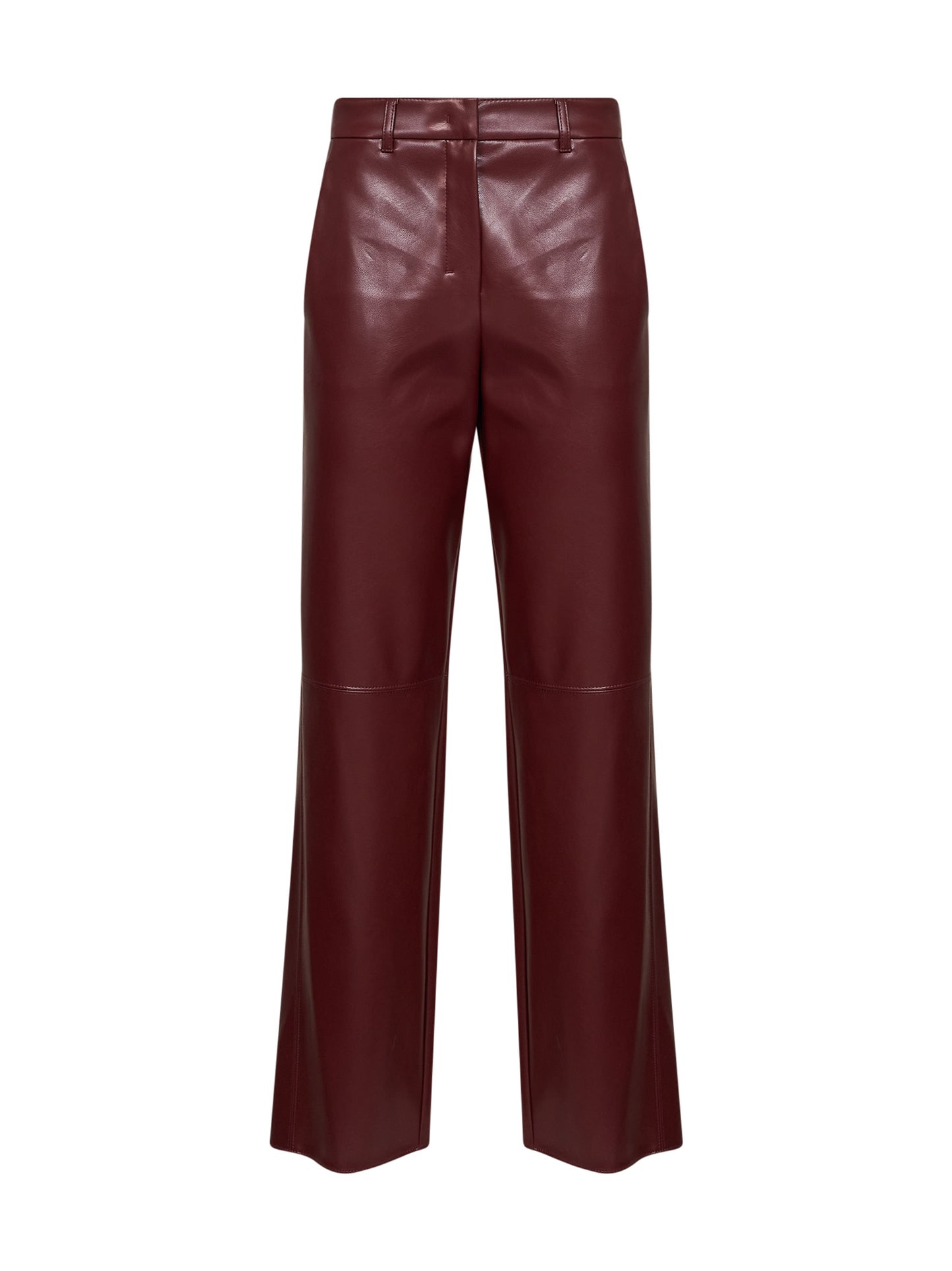 Burgundy SMMSOSPIRO straight-leg trousers