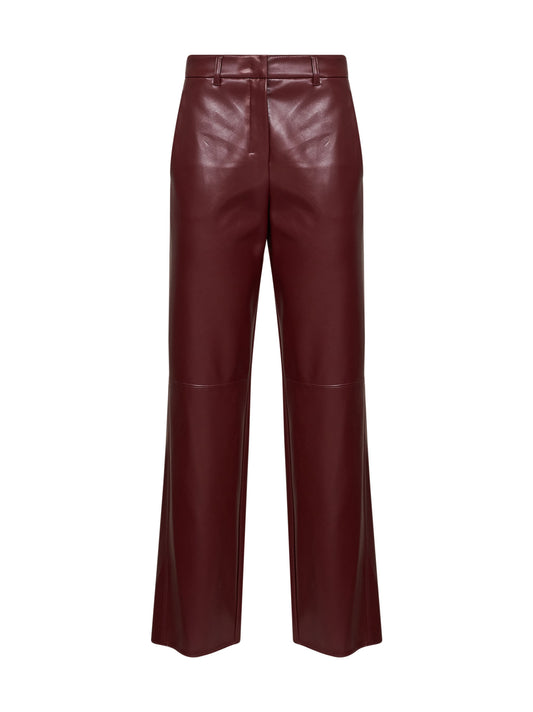 Burgundy SMMSOSPIRO straight-leg trousers
