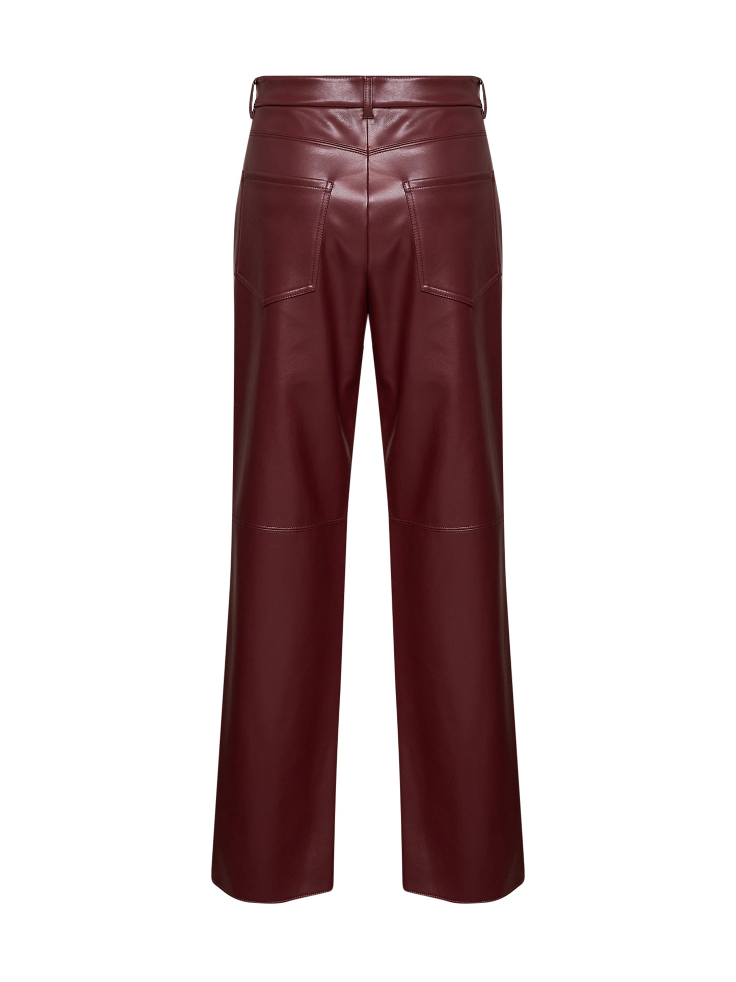 Burgundy SMMSOSPIRO straight-leg trousers