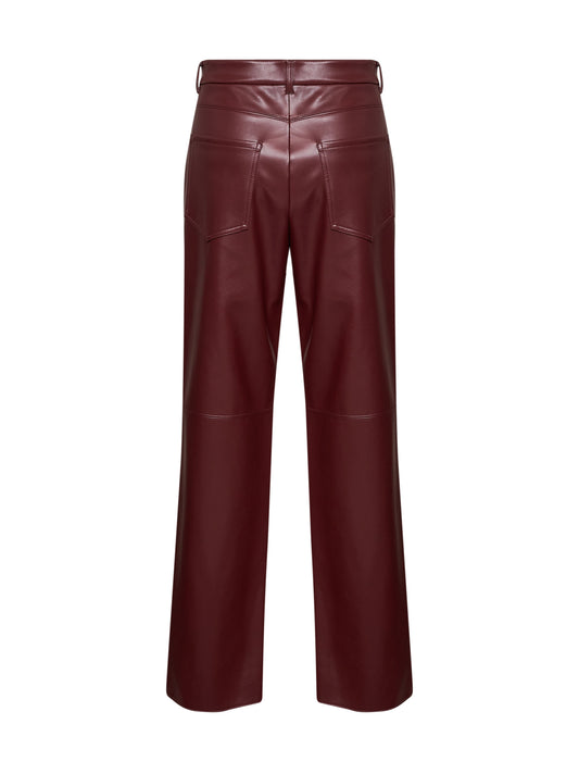 Burgundy SMMSOSPIRO straight-leg trousers
