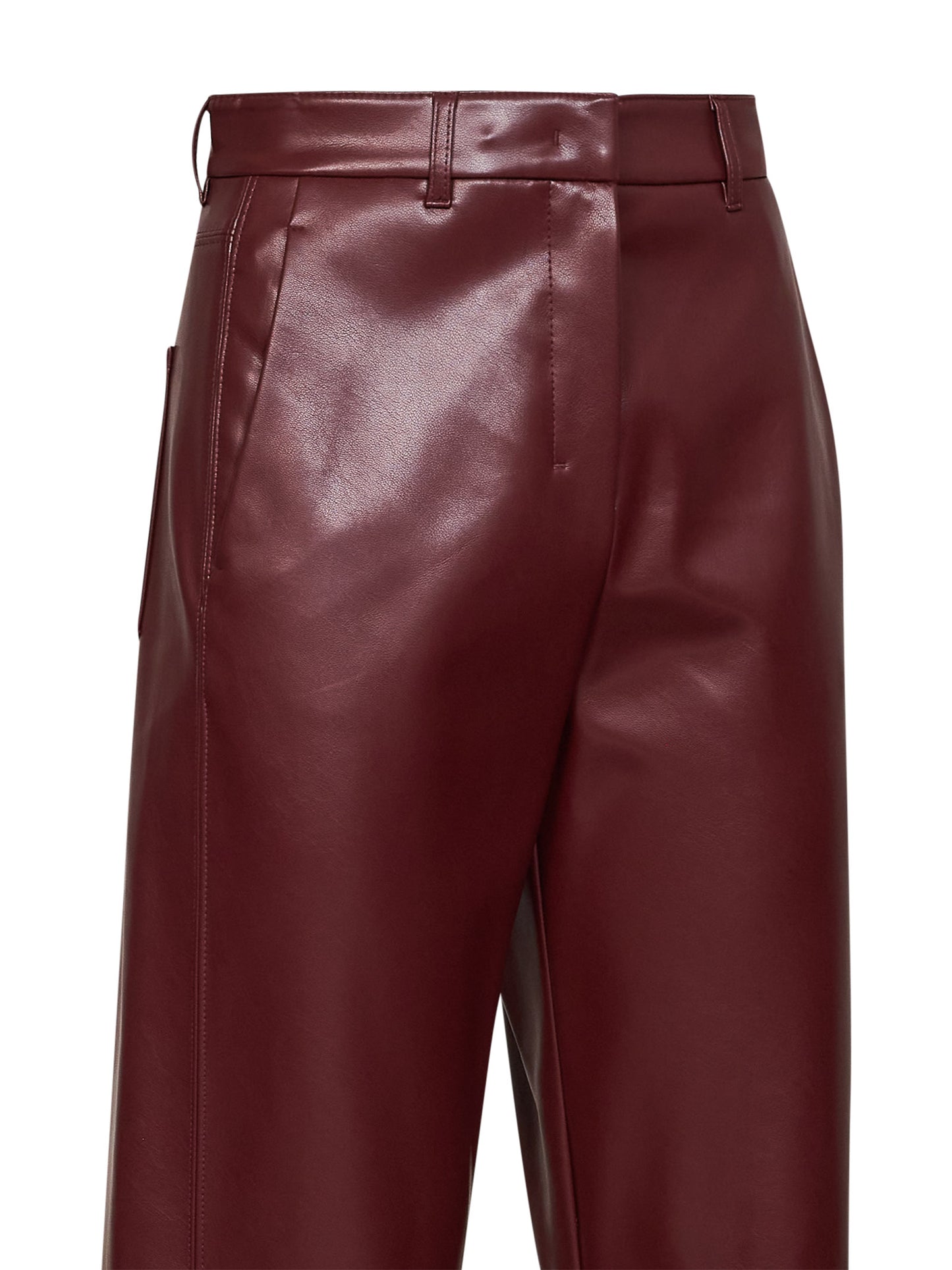 Burgundy SMMSOSPIRO straight-leg trousers
