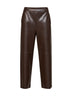 Dark brown coated jersey SMMAMATI cropped trousers
