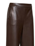 Dark brown coated jersey SMMAMATI cropped trousers