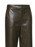 Dark khaki green coated jersey SMMAMATI cropped trousers