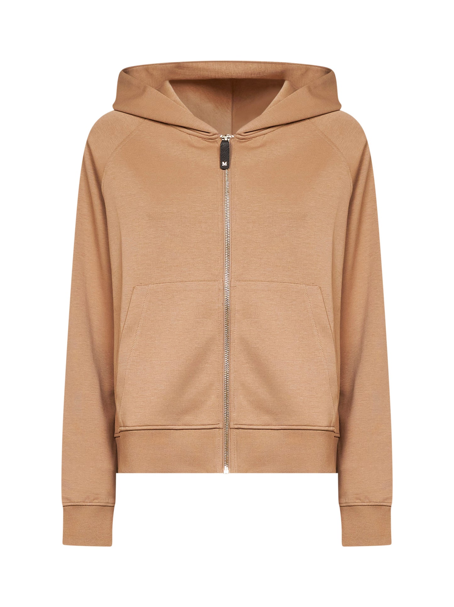 Felpa con zip e cappuccio SMMMAREA cammello