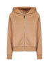 Felpa con zip e cappuccio SMMMAREA cammello