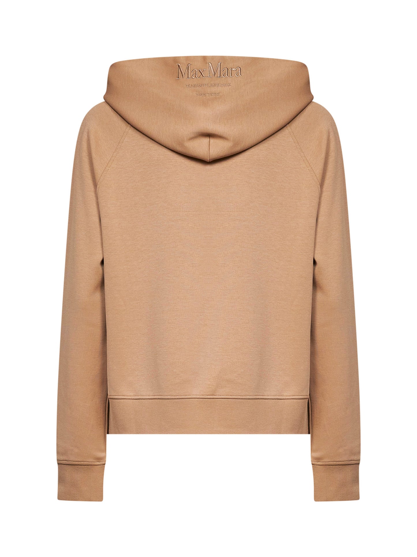 Felpa con zip e cappuccio SMMMAREA cammello