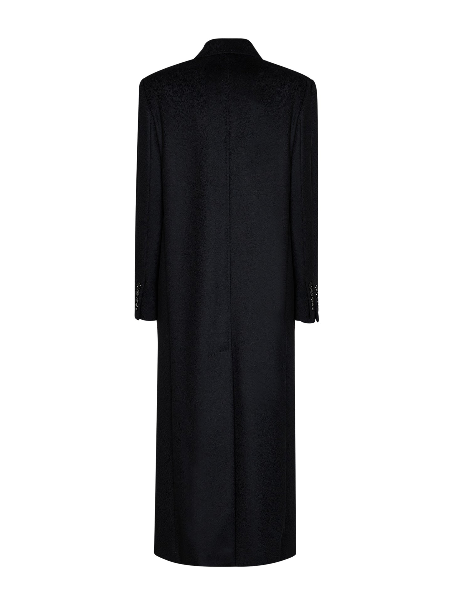 Black MSTEFFIGE tuxedo-style long coat