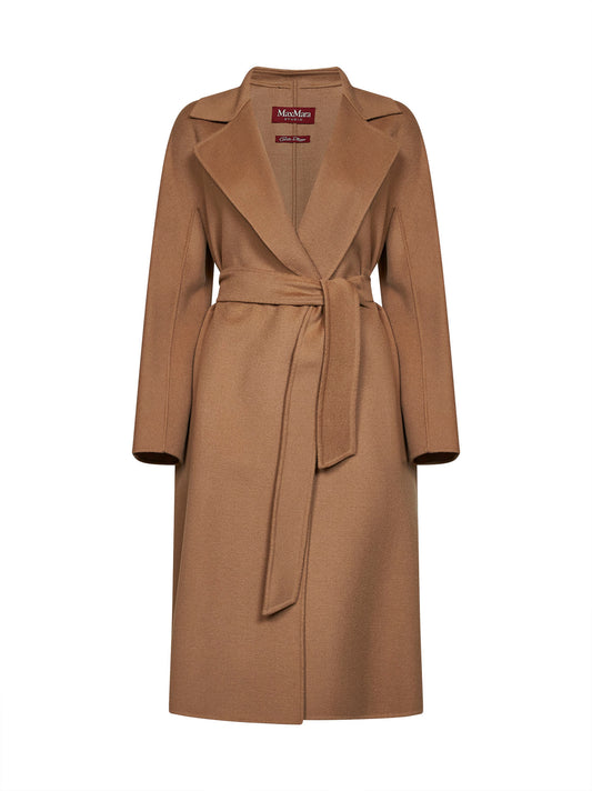Cappotto lungo a vestaglia MSTCLES cammello