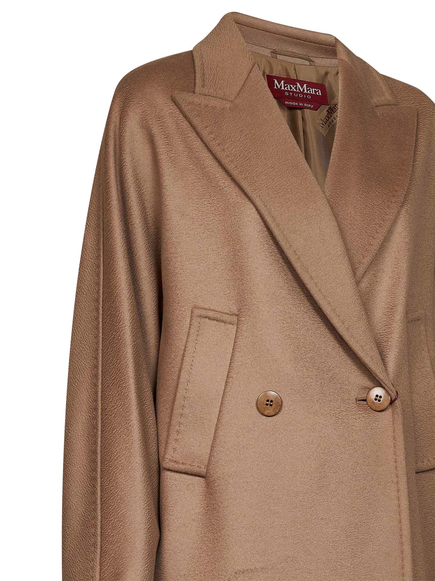 Cappotto midi doppiopetto MSTMASTRO cammello