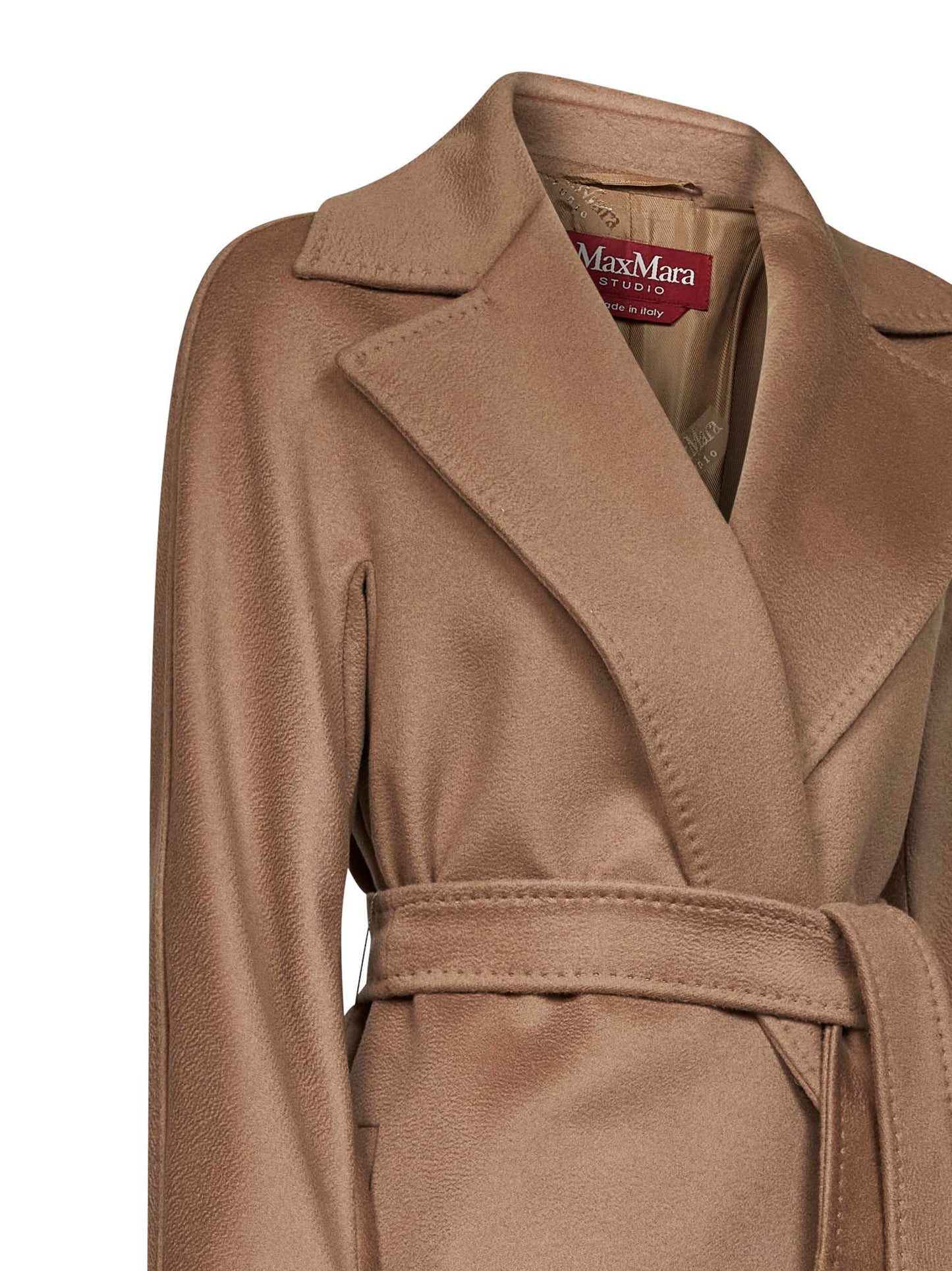 Cappotto a vestaglia con cintura MSTDRAVENNA cammello