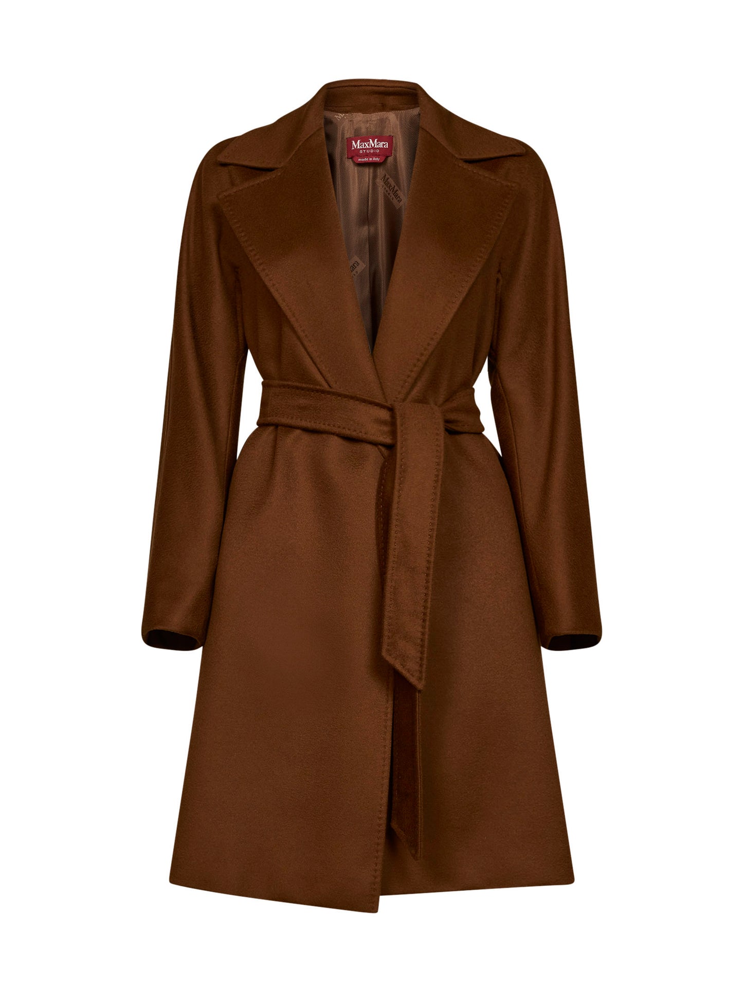 Cappotto a vestaglia con cintura MSTDRAVENNA cuoio
