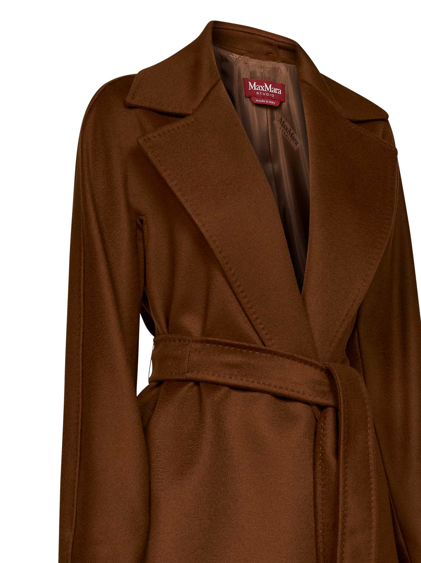Cappotto a vestaglia con cintura MSTDRAVENNA cuoio