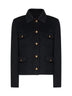 Black wool-blend MSTVENERE varsity jacket