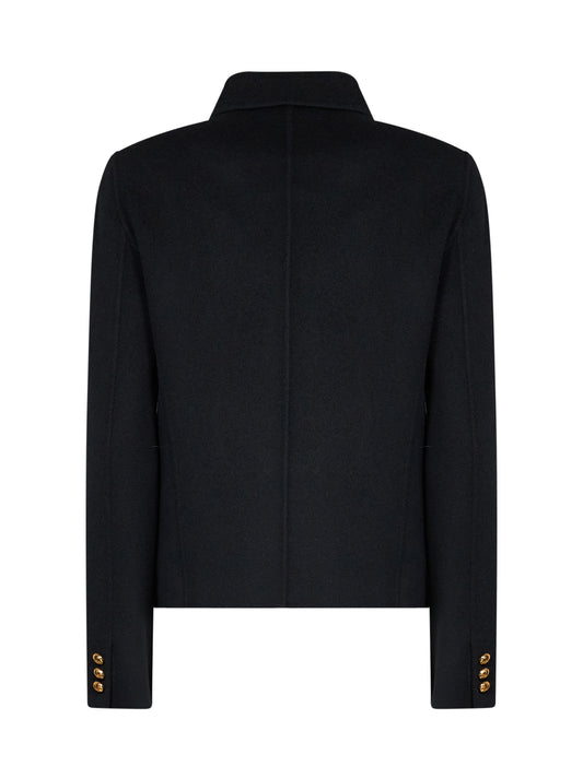 Black wool-blend MSTVENERE varsity jacket