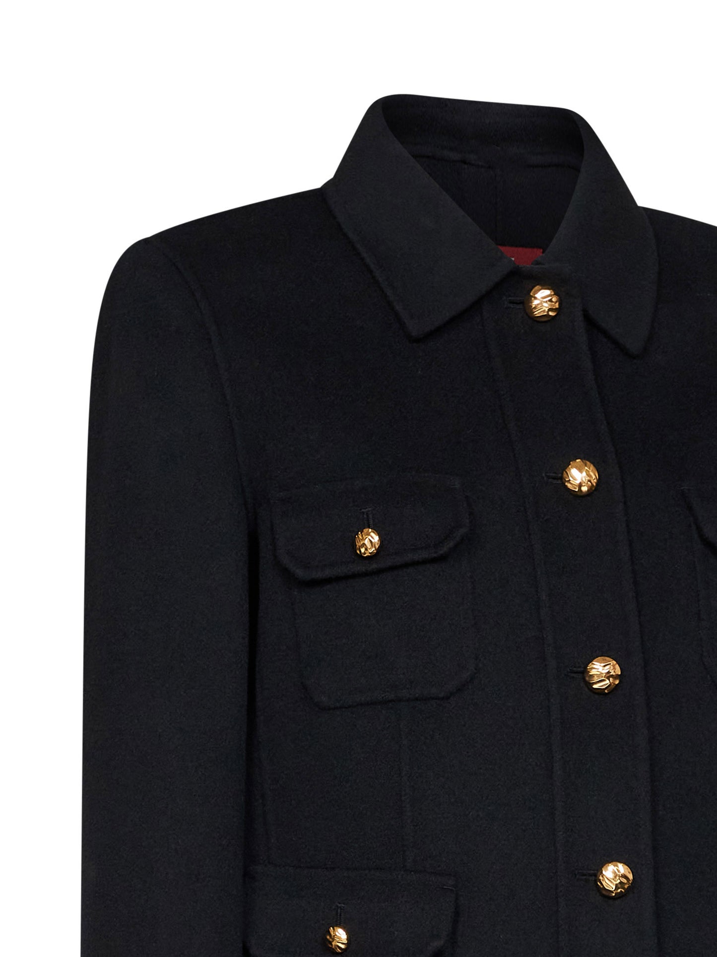 Black wool-blend MSTVENERE varsity jacket