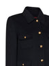 Black wool-blend MSTVENERE varsity jacket