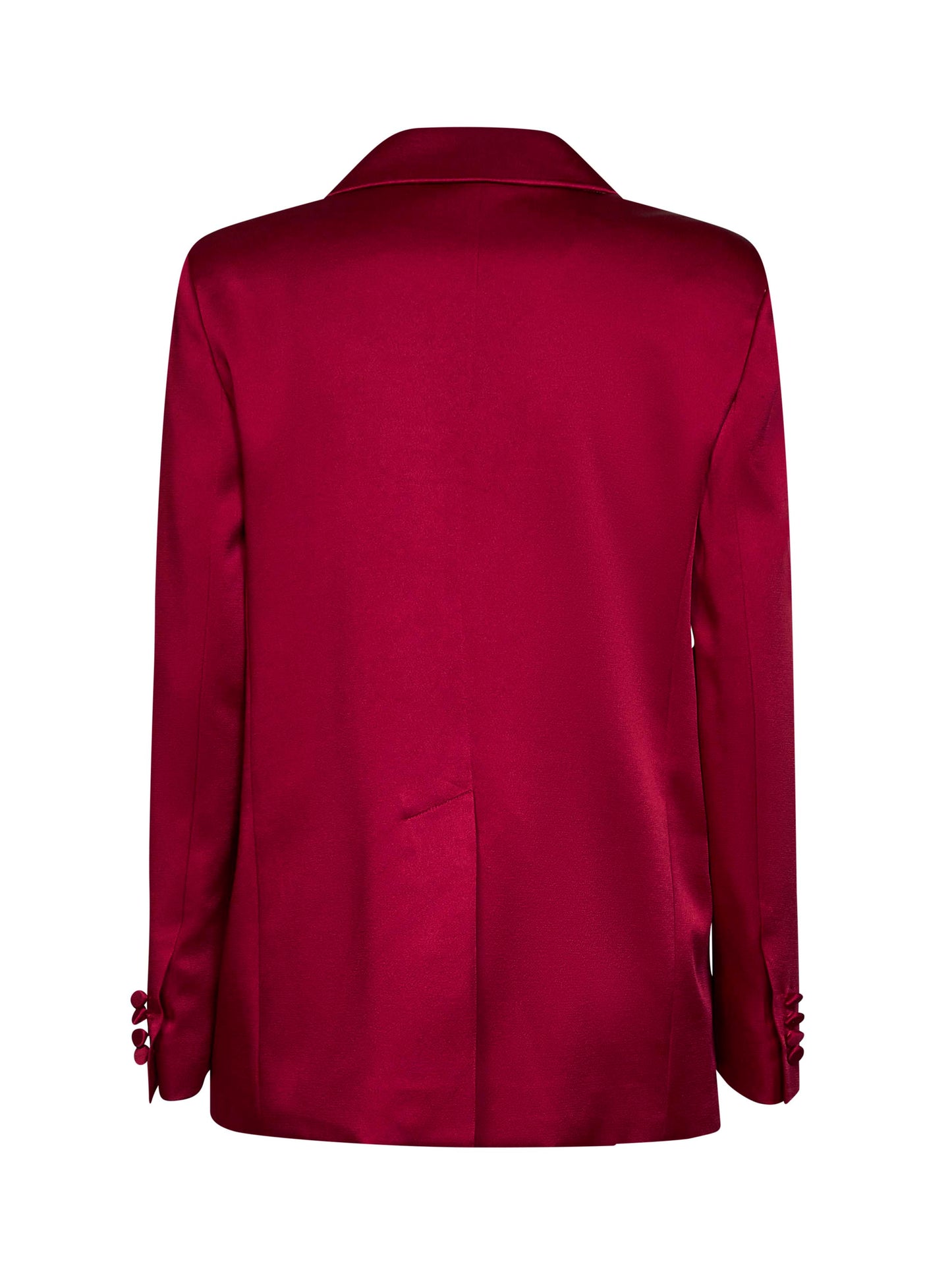 Ruby envers satin MSEARCA double-breasted blazer