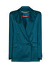 Blazer doppiopetto MSEARCA in envers satin petrolio