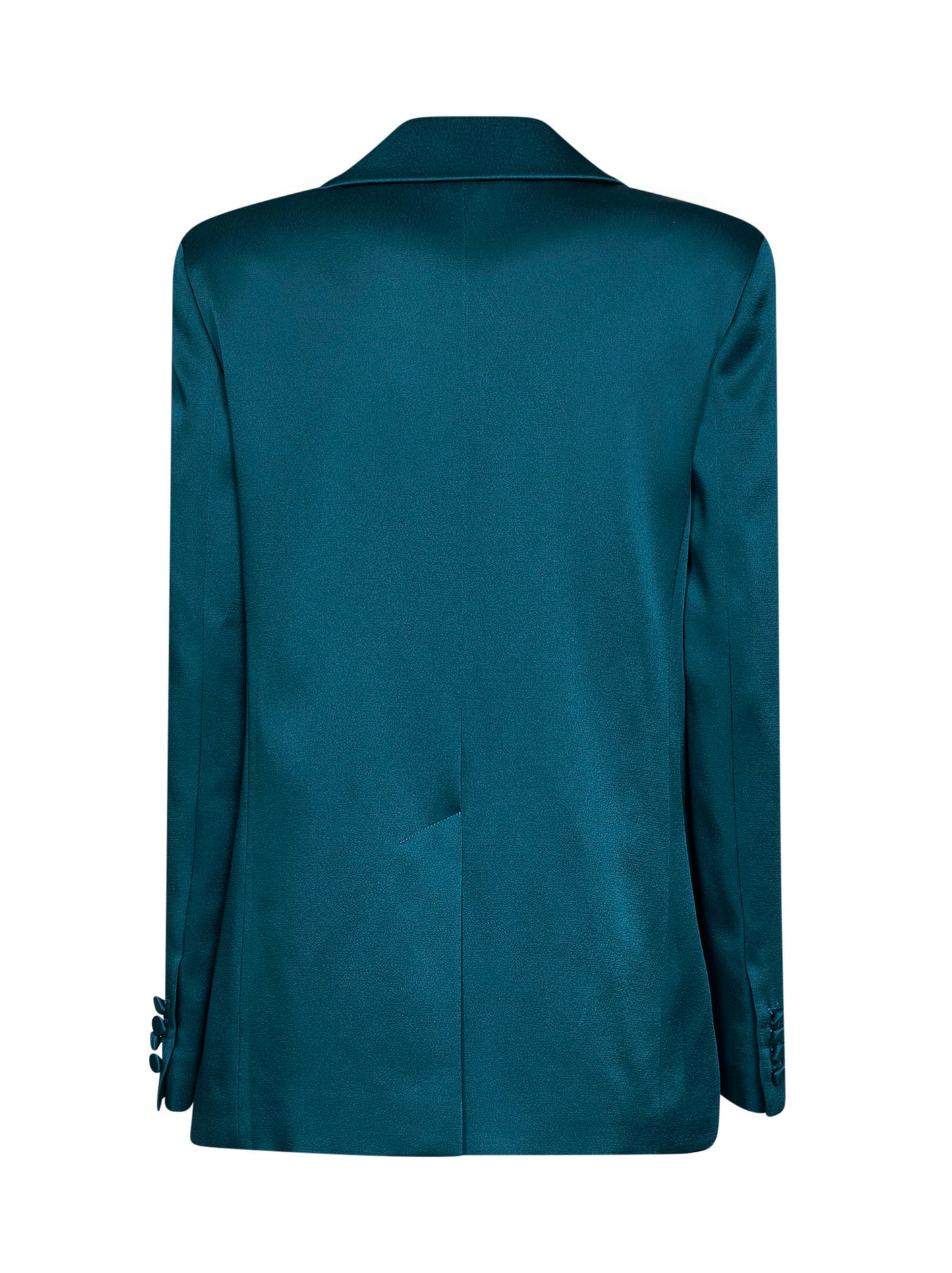 Blazer doppiopetto MSEARCA in envers satin petrolio
