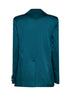 Blazer doppiopetto MSEARCA in envers satin petrolio
